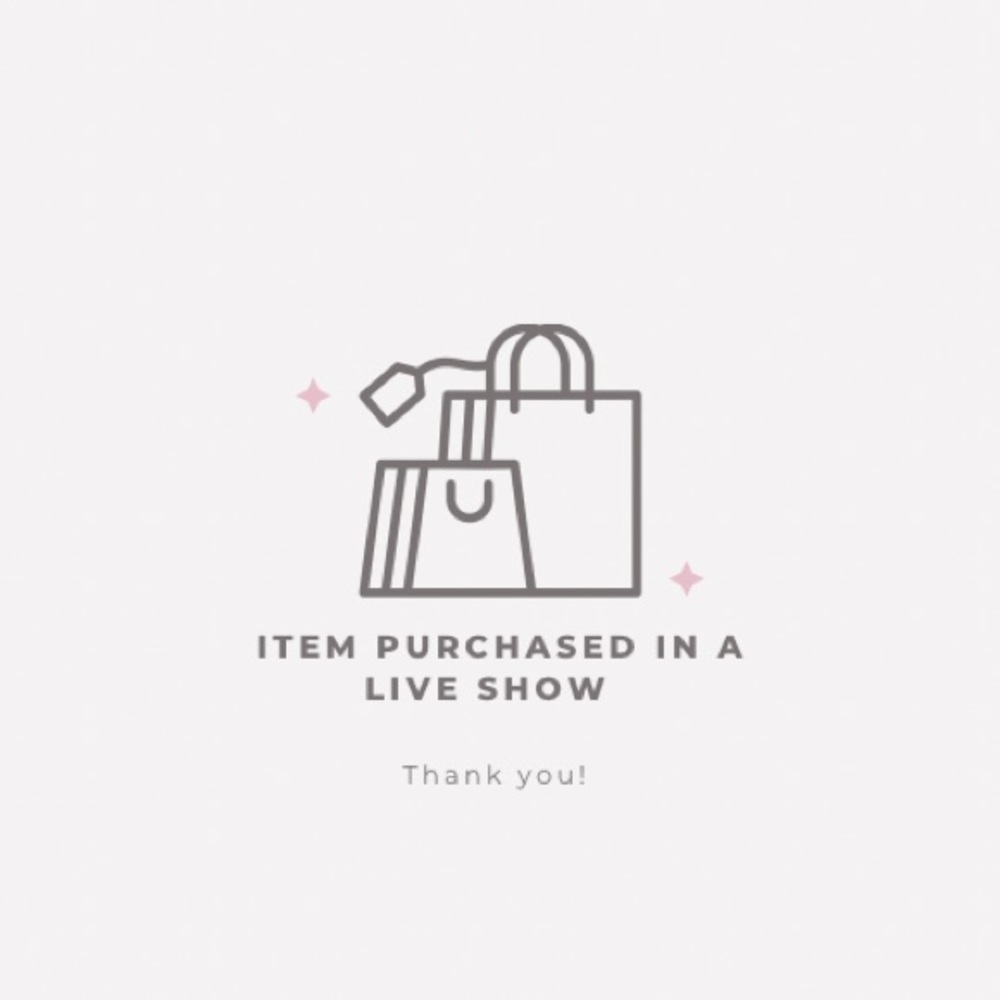 Item purchased in a live show!